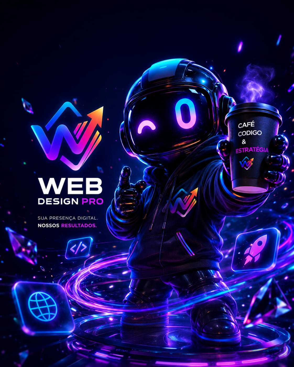 WEBBÔ, mascote da Web Design Pro